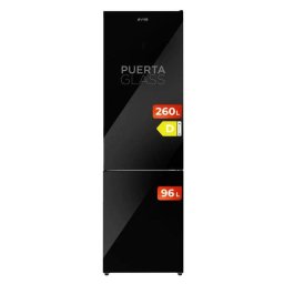 Frigorífico Combi Evvo Home EVVO F60B Glass Total No Frost 200cm 341L E Negro