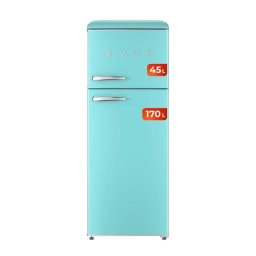 Frigorífico Dos Puertas Evvo F45BL Defrost 148,2cm 215L E Azul pastel