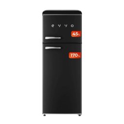 Frigorífico Dos Puertas Evvo F45BK Defrost 148,2cm 215L E Negro