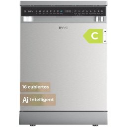 Lavavajillas Evvo Home D4YX 16 cubiertos Clase C Extra Silent Inox