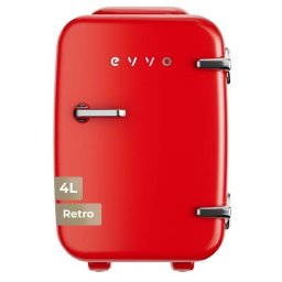 Nevera Portátil Evvo F4 Mini Retro Roja 4L Frío y Calor