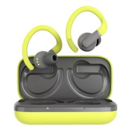 Auriculares Canyon OnRun 11 Sport inalámbricos Bluetooth para llamadas y deporte gris y amarillo
