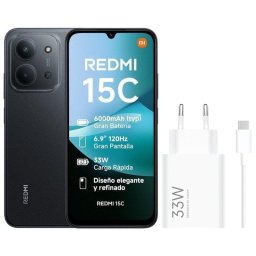 Xiaomi REDMI 15C 4G 4GB 256GB 6.9" Negro Medianoche Incluye Cargador 33W