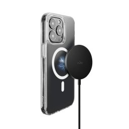 Cargador inalámbrico PURO CUSBCMAG1BLK para iPhone 12, 13 y 14 USB 15W 1m Negro