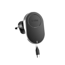 Soporte coche SBS con cargador inalámbrico integrado negro