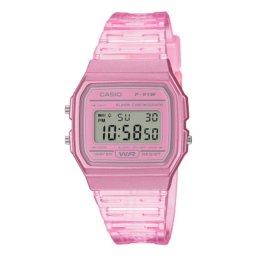 Reloj Casio F-91WS-4 Digital Rosa Retro A Prueba de Agua