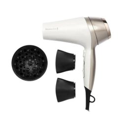 Secador de Pelo Iónico Remington D5720 2400W 3 Temperaturas 2 Velocidades con Difusor Blanco