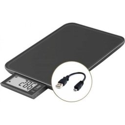 Báscula electrónica de cocina Little Balance Slide 10 10 kg/1 g Vidrio templado LCD 6,4 cm Negro