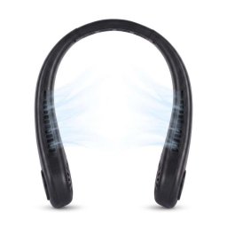 Mini Ventilador de Cuello La Casa de las Carcasas 3 Velocidades Batería Recargable Silencioso Negro