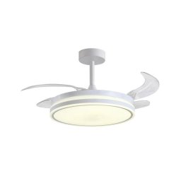 Ventilador de Techo con Luz Bel Air Home Rodas Mini 96W 91cm 6 Velocidades Motor DC Aspas Retráctiles Mando
