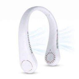 Mini Ventilador de Cuello La Casa de las Carcasas 3 Velocidades Batería Recargable Silencioso Blanco