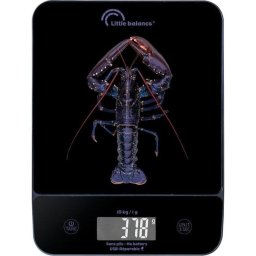 Báscula de cocina Little Balance Happy Genius 10 con recarga USB, 10 kg y 1 g de precisión
