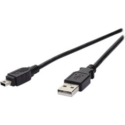 Cable USB Vivanco VVITUSBMINI18MMK 1,8 m USB A a Mini-B Negro