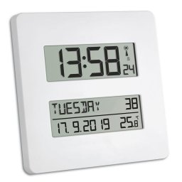 Reloj digital de mesa TFA Dostmann Time Line LCD blanco
