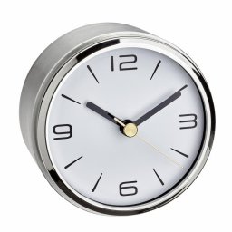 Reloj despertador analógico TFA-Dostmann Camino plata y blanco