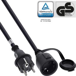 Regleta InLine 16015S 1 toma con protección IP44 y cable 15 m