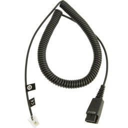 Cable de teléfono Jabra 8800-01-01 en espiral 2 m con conectores QD y RJ-10