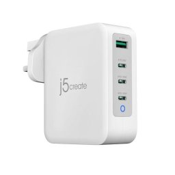 Cargador j5create 130W GaN USB-C 4 Puertos PD 3.0 Quick Charge
