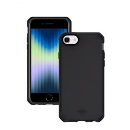 Funda para móvil Mobilis Cover reciclado negro resistente a golpes para iPhone SE 3, SE 2, 8 y 7