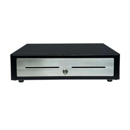 Cajón de efectivo manual Star Micronics CD4-1416BKSS48 acero inoxidable negro 4 billetes 8 monedas