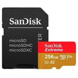 Memoria flash SanDisk Extreme PLUS MicroSDXC 256 GB Clase 10 U3 V30