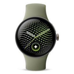 Google Pixel Watch 5 Bluetooth GPS NFC 41mm Satin Pyrite Correa Verde S/M