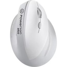 Ratón Powerton ERGO SPIRA inalámbrico 3200 DPI gris blanco RGB 6 botones