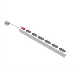 Regleta Value 6 Tomas con Interruptor y Cable 1,5 m para Interior
