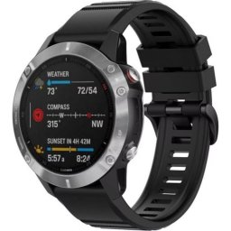 Correa para reloj Beline Strap Watch 1 silicona negra 26 mm compatible Garmin