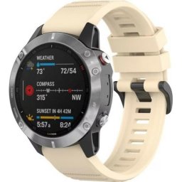 Correa de reloj Beline Star Light 22 mm silicona blanca para Garmin