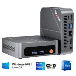Mini PC Ninkear M7 1185G7 Intel Core i7-1185G7 16GB 512GB SSD Iris Xe Windows 11 Pro Triple Pantalla