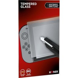 Protector de pantalla Konix Nintendo Switch 2 Cristal Templado 9H Transparente