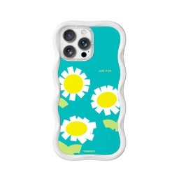 Funda para móvil YoungKit Floral Wavy Silicona Blanco para iPhone 16 Pro compatible MagSafe