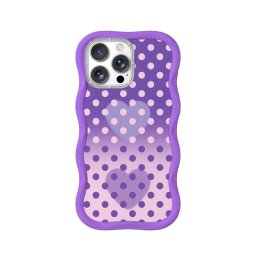 Funda para móvil YoungKit Sweetheart Wavy Silicona Morado Fantasía para iPhone 16 Pro