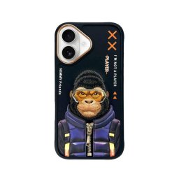 Funda para móvil Nimmy 3D Bordada Diseño Gorilla Ajuste para iPhone 16