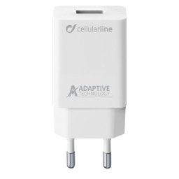 Cargador USB Cellularline Adaptive Fast Charger 15W Samsung Blanco