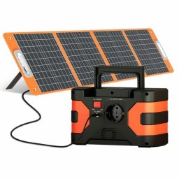 Estación de energía Flashfish Ea200 166Wh 1 AC 3 USB 2 DC Batería Li-ion Cargador solar compatible