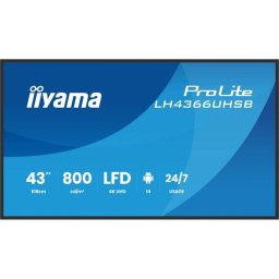 Monitor iiyama LH4366UHSB-B1AG 43" UltraHD 4K 60Hz VA Digital Signage WiFi Android 14 6,5ms