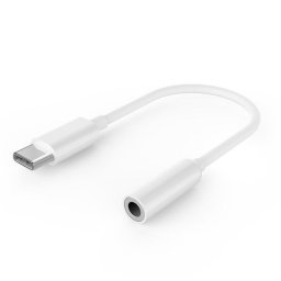Cable de audio Gembird A-CM-3.5F-01 USB C a jack 3,5 mm blanco 0,1 m