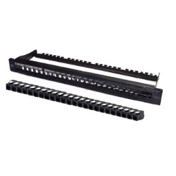 Panel de parcheo WP WPC-PAN-6UP-24 24 puertos CAT.6 1U gestión cables