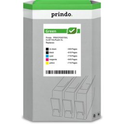 Pack 5 Cartuchos de Tinta Prindo Green XL Compatible Canon PGI-570/CLI-571 CMYK