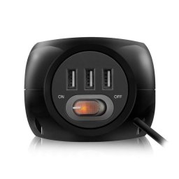 Ewent Regleta 1x Schuko 3xUSB Negra