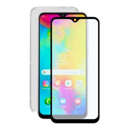 Contact Pack Funda Ultrafina Transparente + Protector Cristal Templado para Samsung Galaxy M20