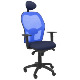 Piqueras y Crespo Jorquera Bali Silla Oficina con Cabecero Fijo Malla Azul/Azul Marino