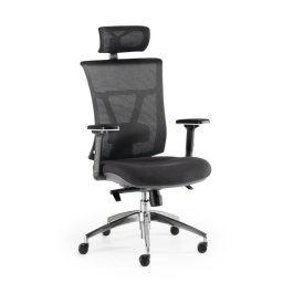 Euromof Ankara Silla de Oficina con Cabecero Negro