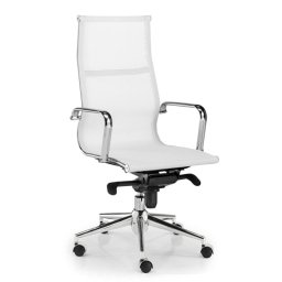 Euromof Berlín Sillón de Oficina con Respaldo Alto Blanco