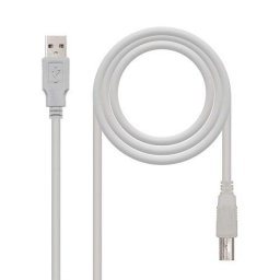 Nanocable Cable Impresora USB 2.0 Tipo A/B Macho/Macho 4.5m Beige