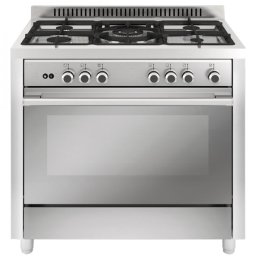 Vitrokitchen MX96IB Cocina de Gas Butano 5 Zonas + Horno Inox