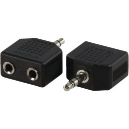 Goobay Duplicador Audio 2x Jack 3.5mm Hembra/Macho Negro