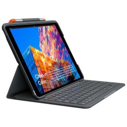 Logitech Slim Folio Funda con Teclado Bluetooth Qwerty Español Negro para iPad Air (3ª generación)